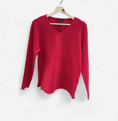Hot Pink VNeck Sweater