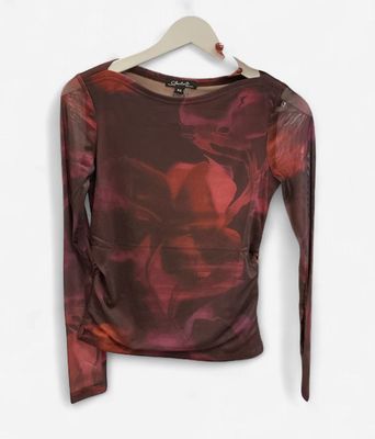 Merlot flocked long sleeve jersey