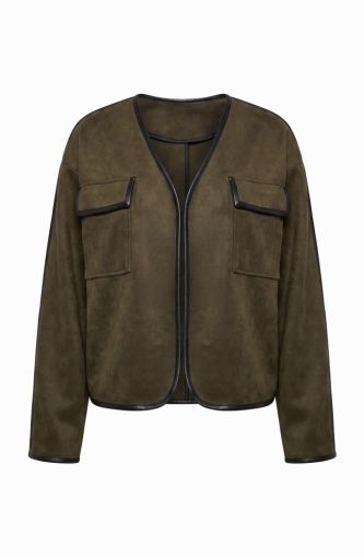 relaxed open front jacket, Size: XS