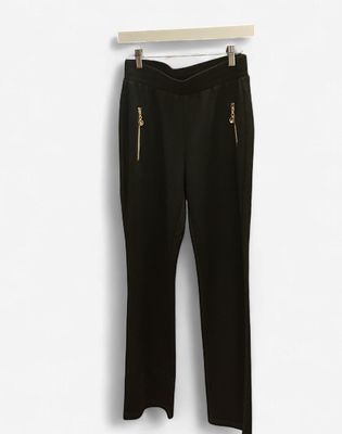 Black Ladies Pants w Gold Zipper