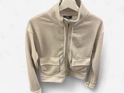 Gold Lurex Zip Up Jacket