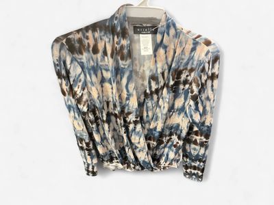 Blue Brown Printed Top