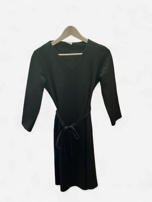 Vneck Dress with  Belt