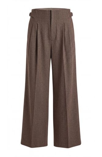 hr pleated wide leg trouser w/ s/tabs- 31' in, Size: 2