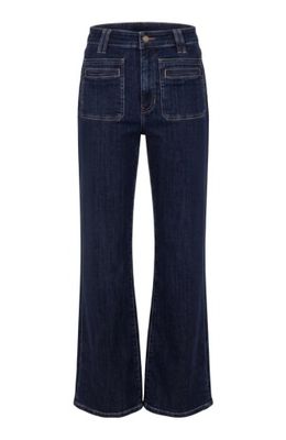 hannah flare w vtg patch pockets 28' ins