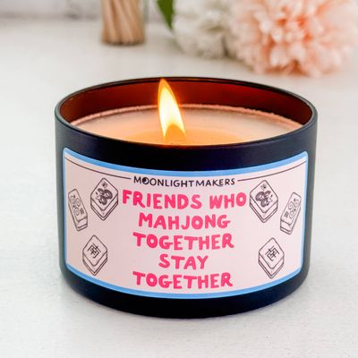Friends Who Mahjong Together 8oz Soy Candle - Mahjong Gift