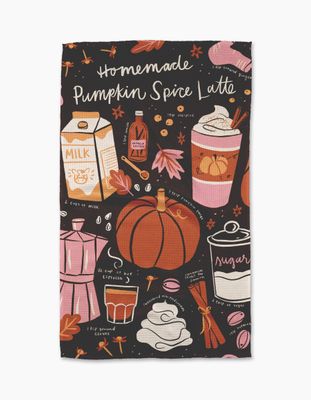 Pumpkin Spice Latte Tea Towel