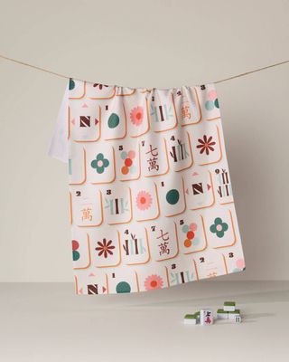 Cypress Tile Toss Tea Towel - Mahjong