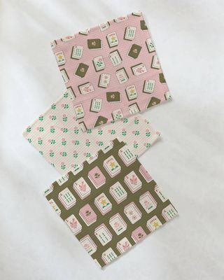 Flower Tiles Dishcloth Set - Mahjong