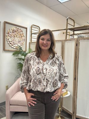 Camel Combo Ladies Blouse