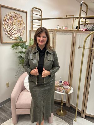 Vegan Leather Olive Green Jacket