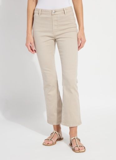 ankle estelle everyday flare denim, Colour: asutex crisp chino, Size: L