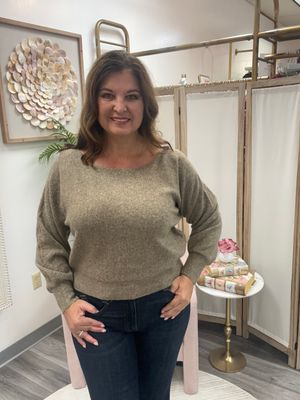 Mocha Boatneck Sweater