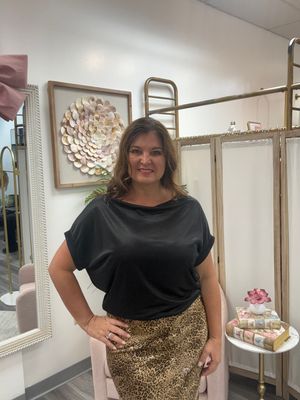 Black Cuffed Sleeve Top