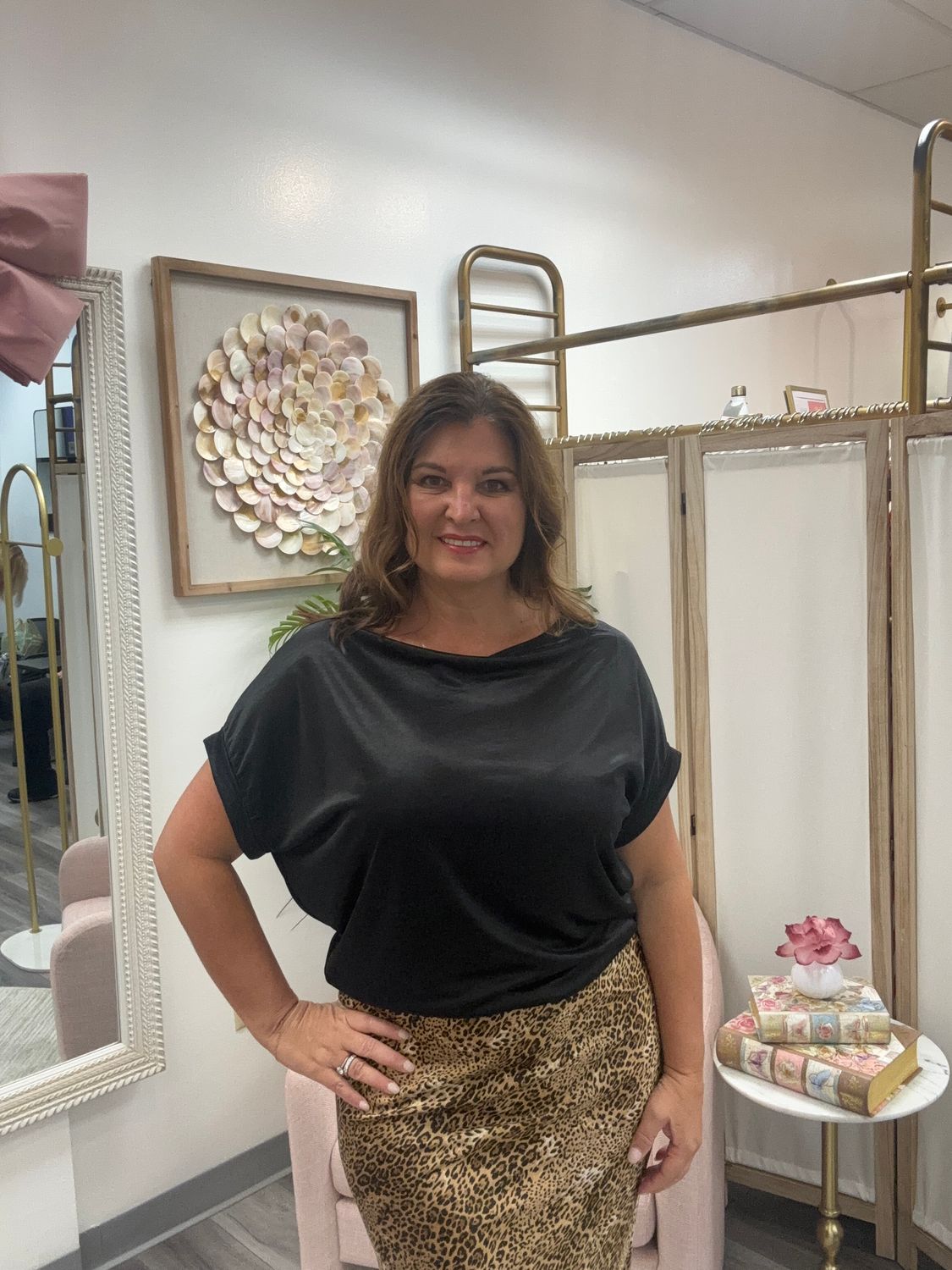 Black Cuffed Sleeve Top, Size: Small