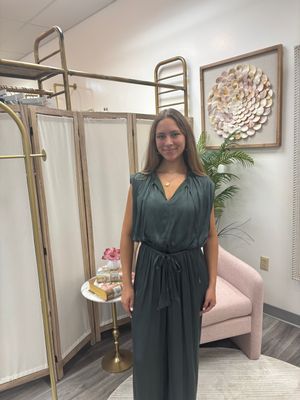 Ruffled Neck Jumpsuit