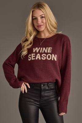 Burgundy Wine Season Sweater