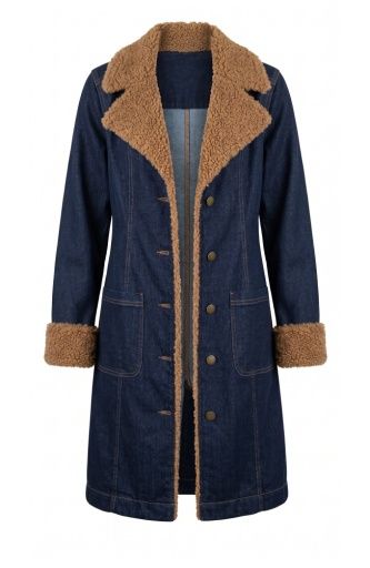 sherpa trimmed notch collar jacket 38", Size: XS