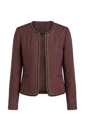 collarless lady jacket w/ gold trim, Size: XS