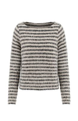 long sleeve boatneck knit top