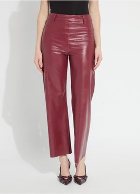 hi waist vegan leather wide leg