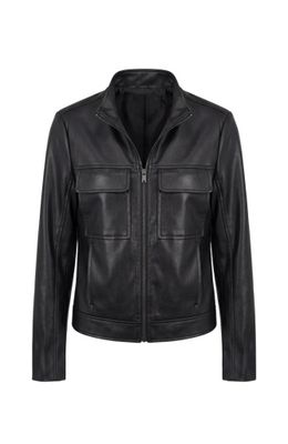 zip front moto jacket w/ buckle
