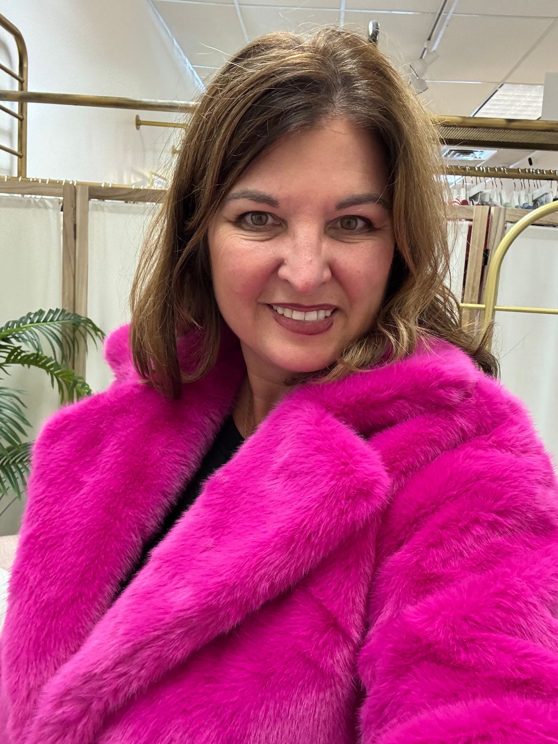 Fuschia Fur Coat