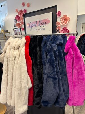 Faux Midwaist Fur Coat