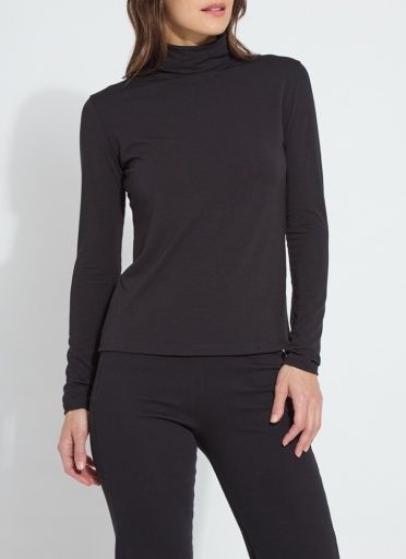 essential longsleeve turtleneck, Colour: black, Size: S