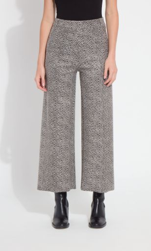 erin hi waist wide leg neoprene, Colour: frosted chevron, Size: S