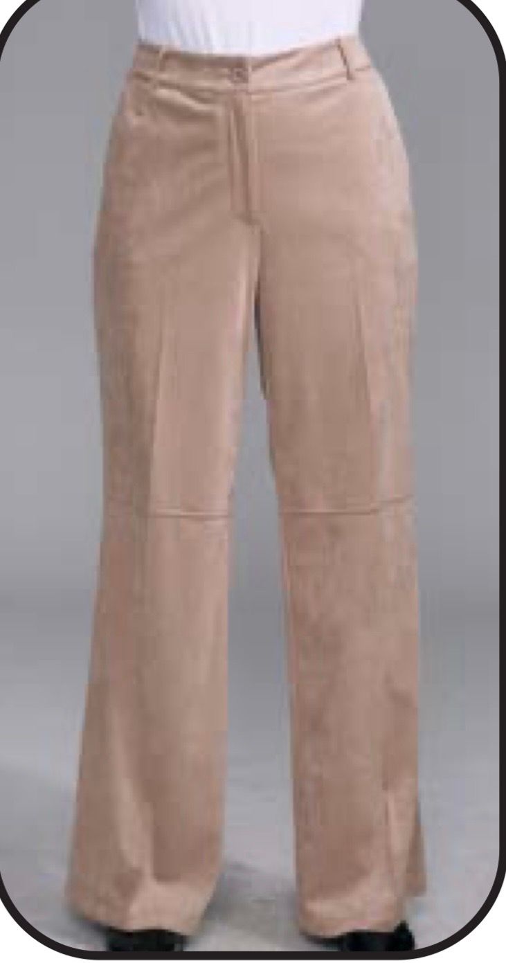 Warm Taupe Suede Pants, Size: 4