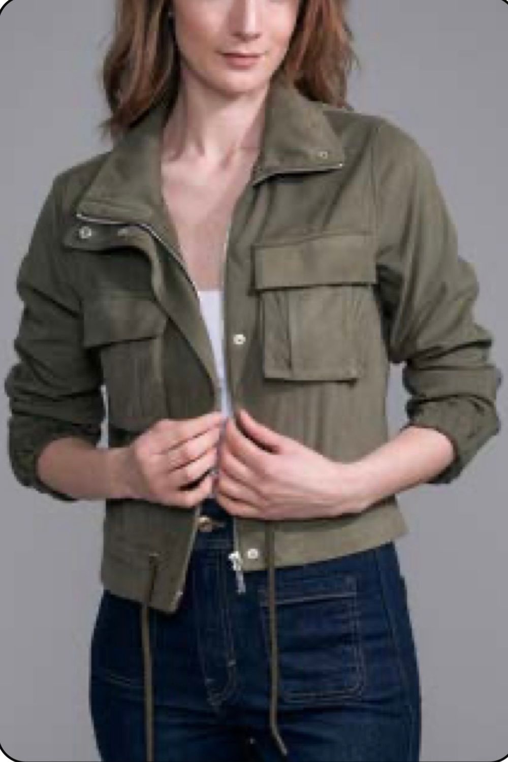 Olive Suede Jacket, Size: XSmall