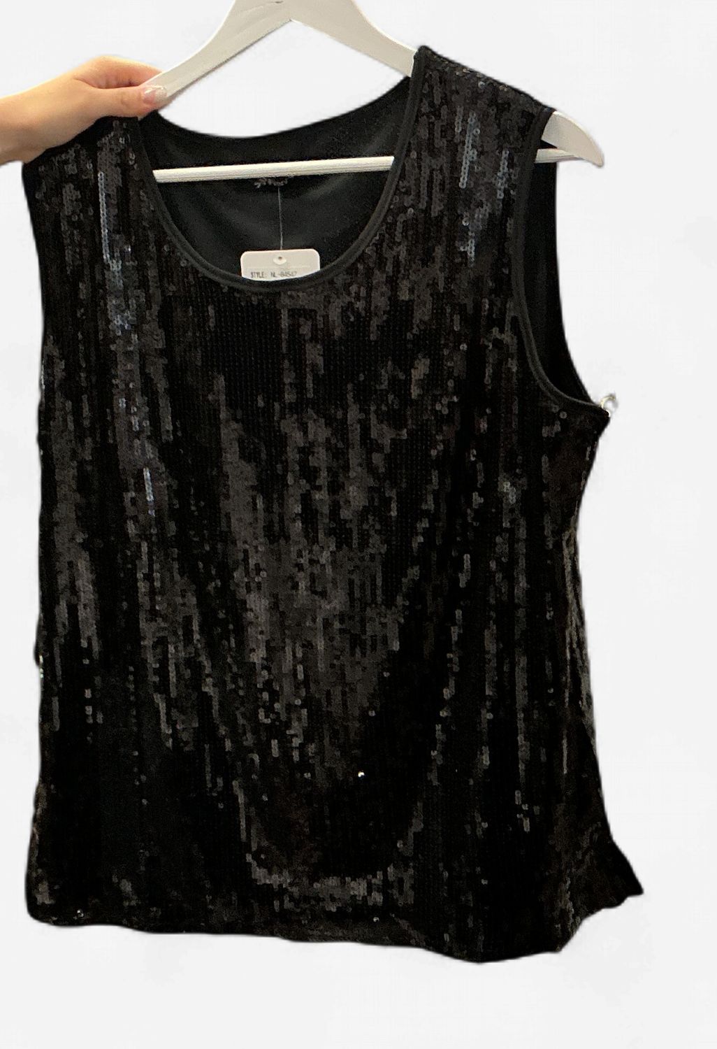 Black Sequins Sequins Top, Size: Small