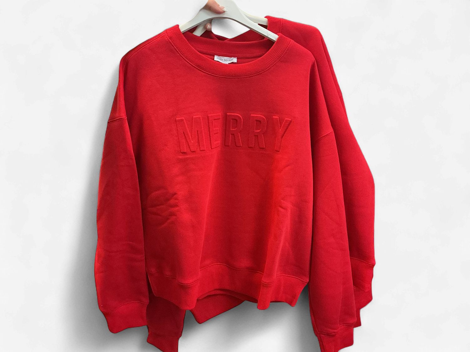 Red Merry Sweatshirt, Size: Small