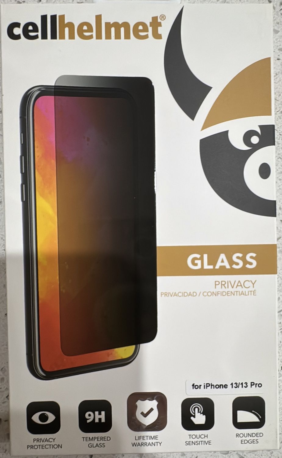 Cellhelmet Privacy Tempered Glass Screen Protector – iPhone 13 / 13 Pro