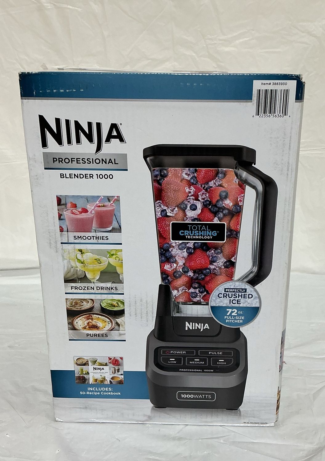 Ninja Professional Blender 1000W – 72oz Pitcher – Total Crushing  used good condition