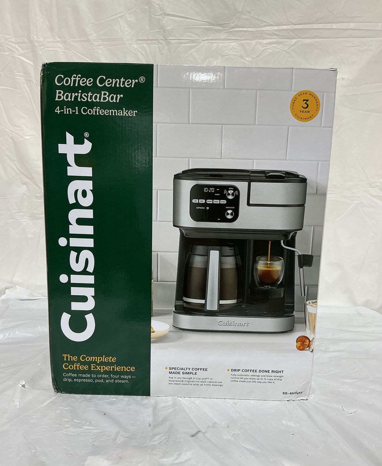 Cuisinart Coffee Center BaristaBar 4-in-1 Coffeemaker – Espresso &amp; Drip Combo