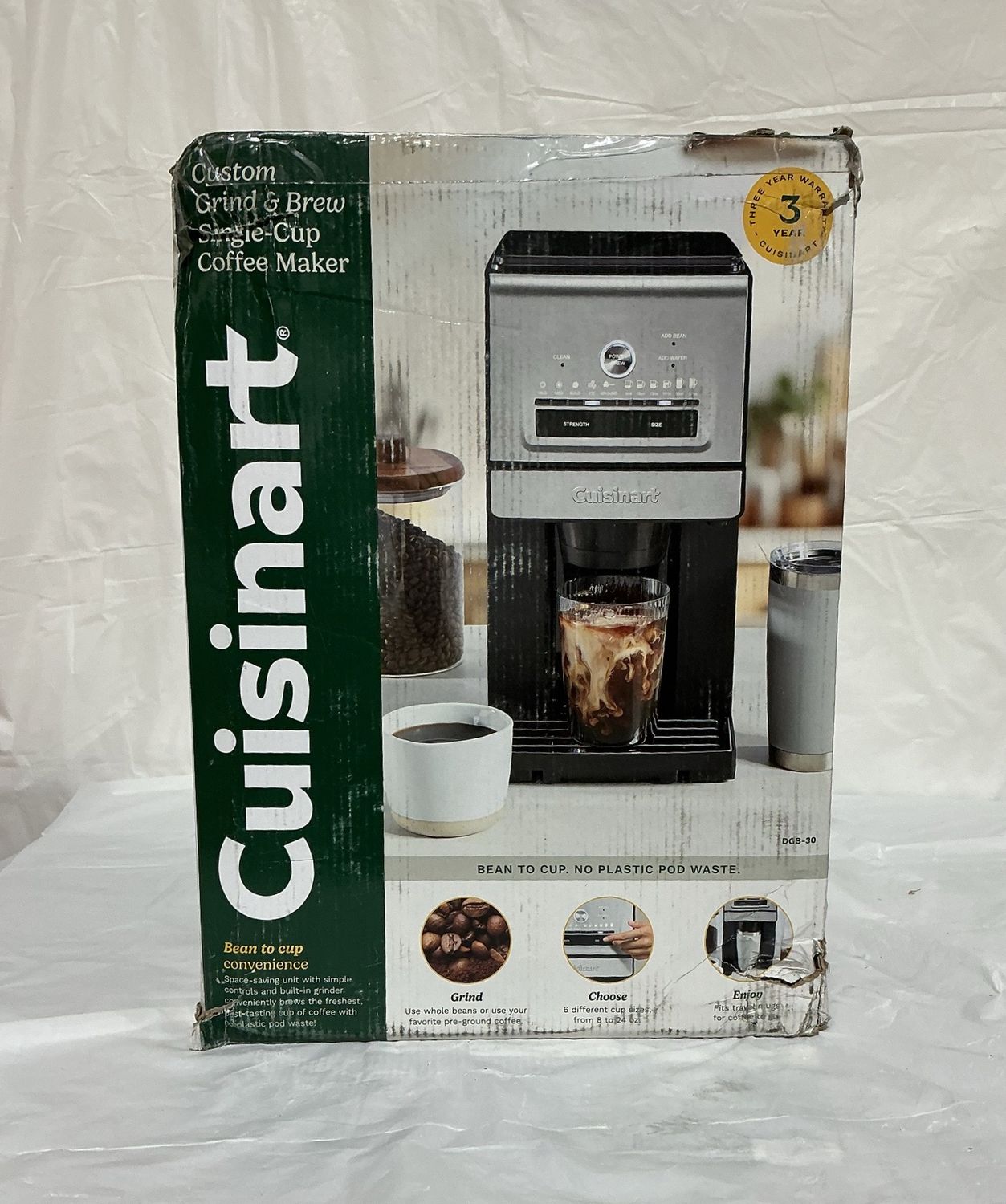 Cuisinart Custom Grind &amp; Brew Single-Serve Coffee Maker – Bean to Cup 