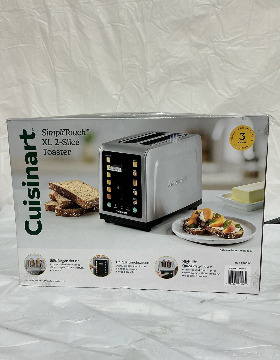 Cuisinart SimpliTouch XL 2-Slice Toaster – Touchscreen Stainless Steel 