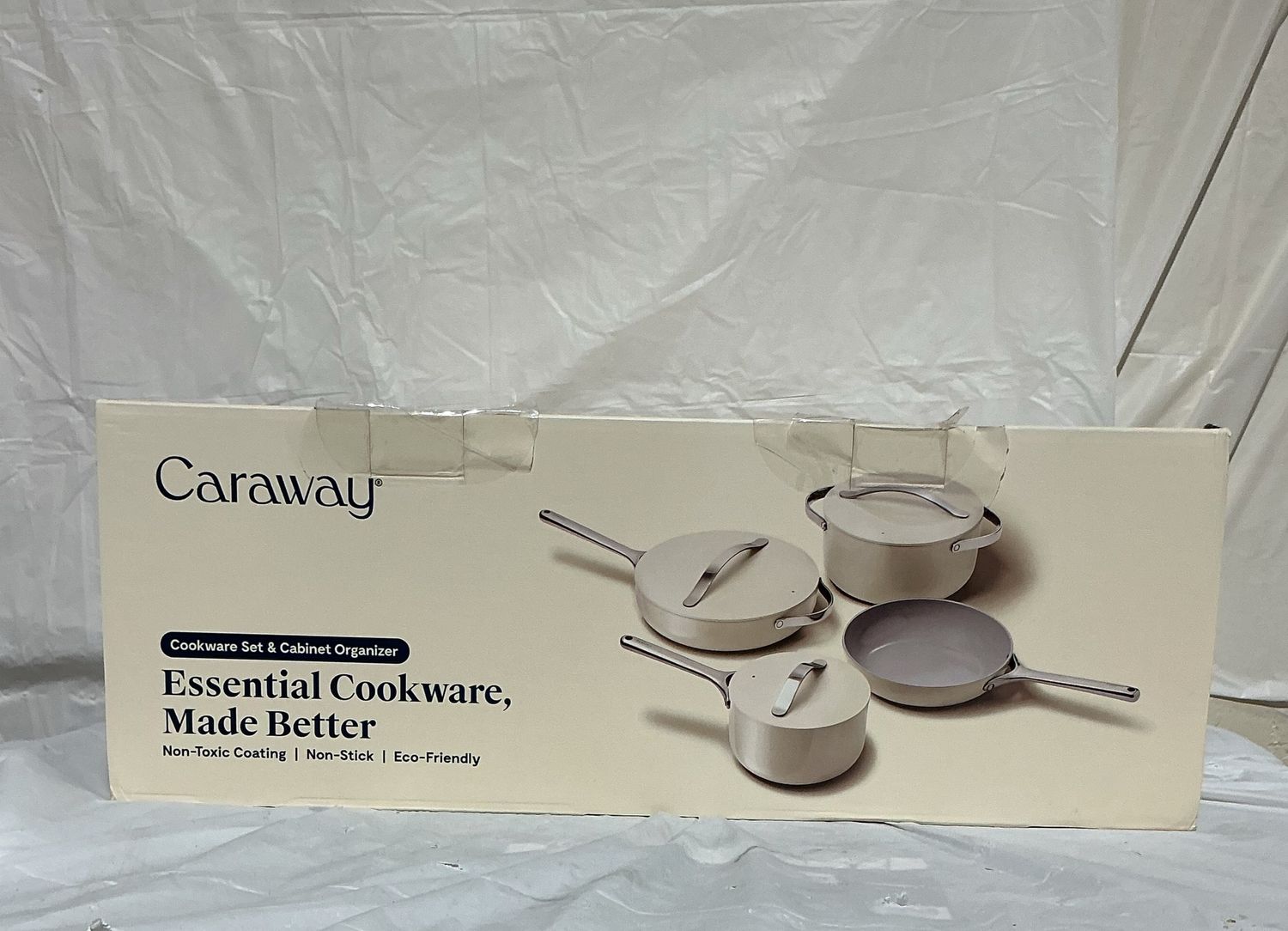 Caraway Cookware Set &amp; Cabinet Organizer 12 pcs – Non-Toxic Nonstick, Eco-Friendly like new