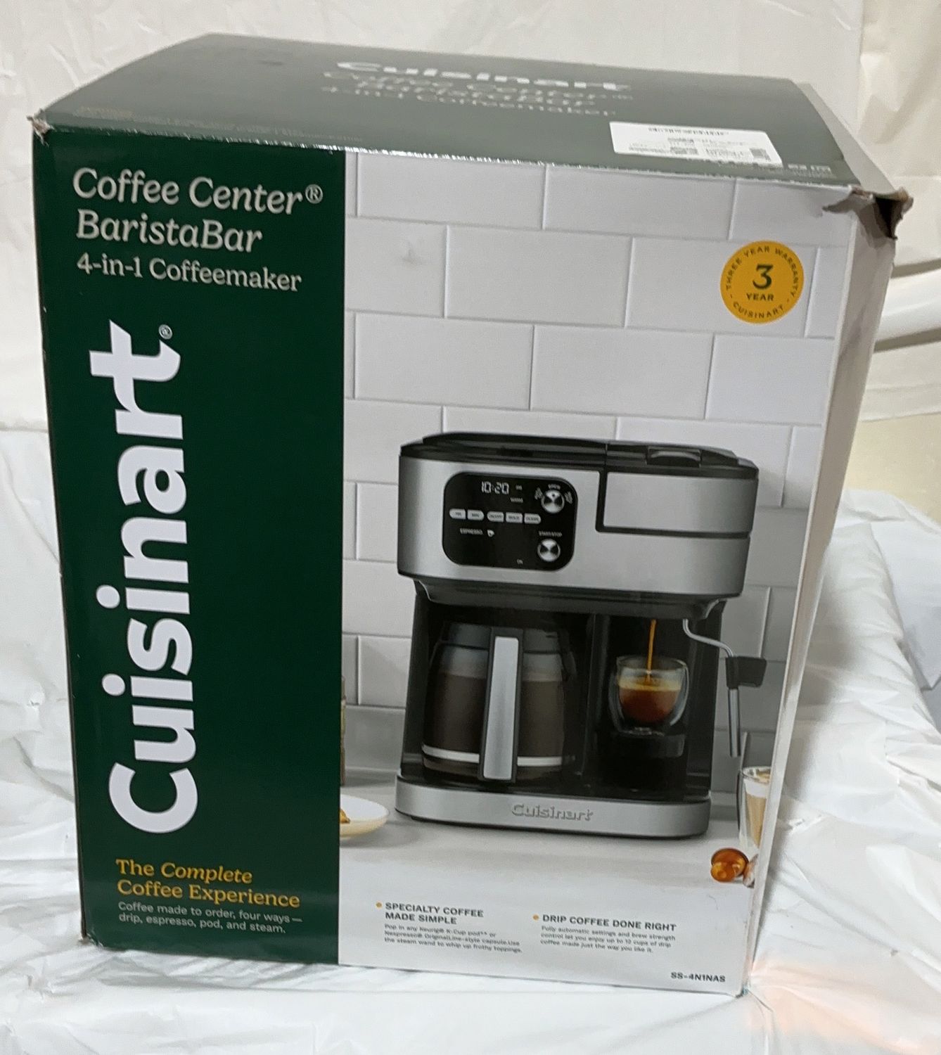 Cuisinart Coffee Center BaristaBar 4-in-1 Coffeemaker – Espresso &amp; Drip Comb