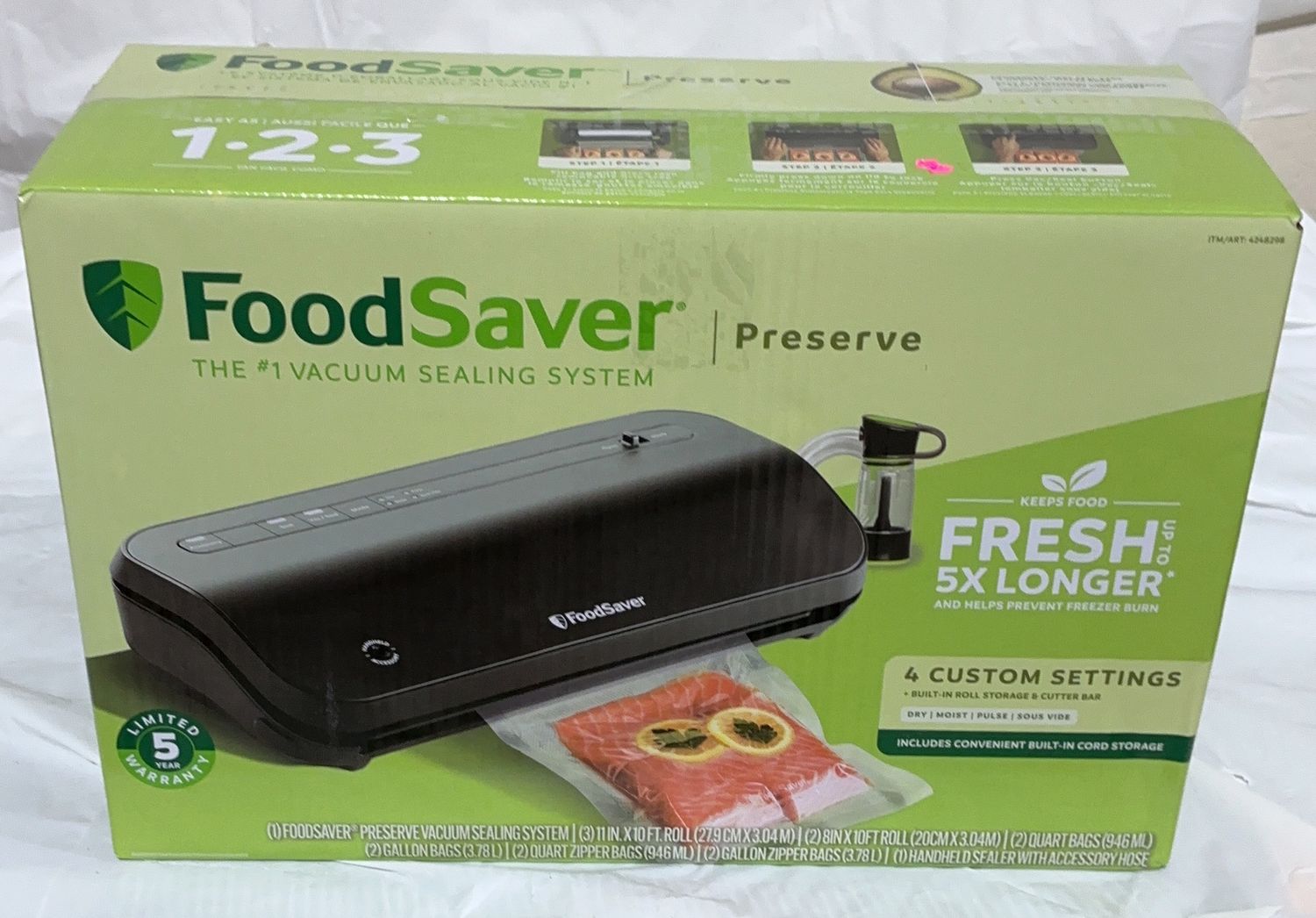 FoodSaver Preserve Vacuum Sealer System – Automatic Food Sealing &amp; Storage 
