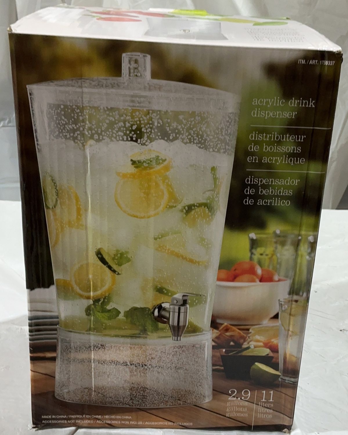 NEW Glass Beverage Dispenser w/ Stainless Spigot 