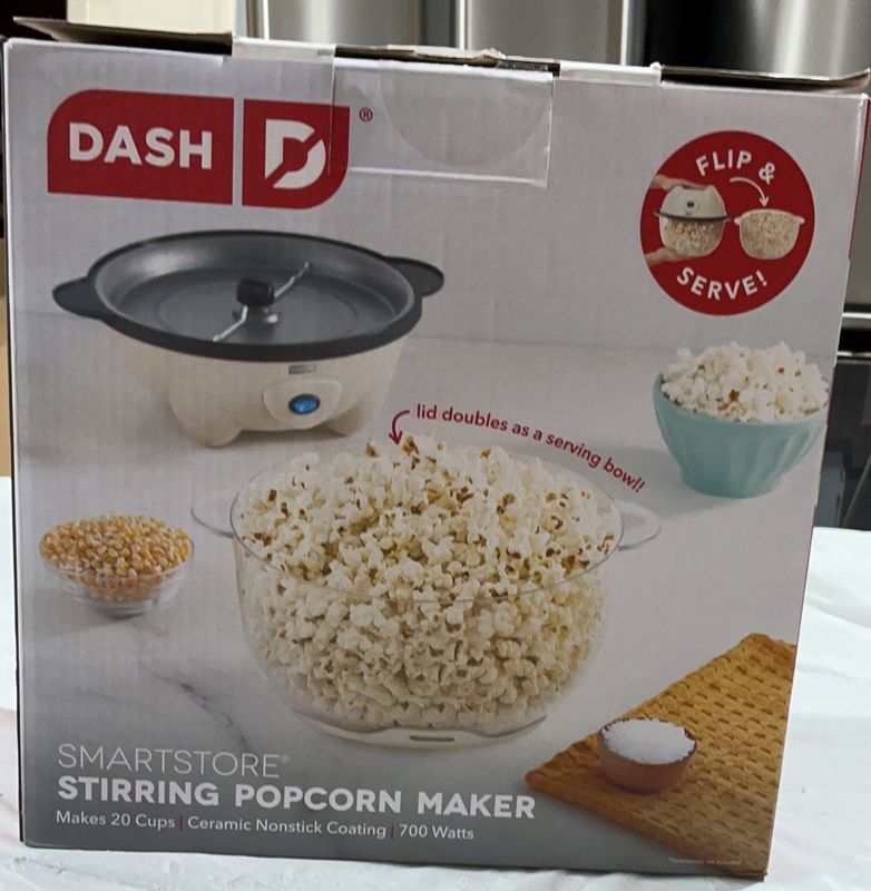 Dash Smart Store Stirring Popcorn Maker – 20 Cup Capacity  ITEM 1733527