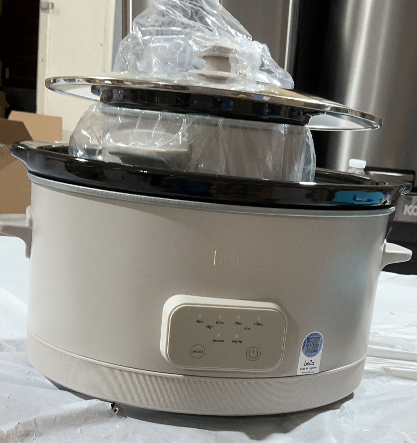 Bella Programmable Slow Cooker Set – Large &amp; Small Crock Pots used good condition