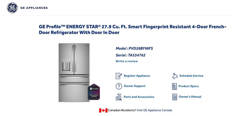 GE Profile 27.9 Cu Ft Smart 4-Door French Door Refrigerator w/ Door-In-Door – Fingerprint Resistant