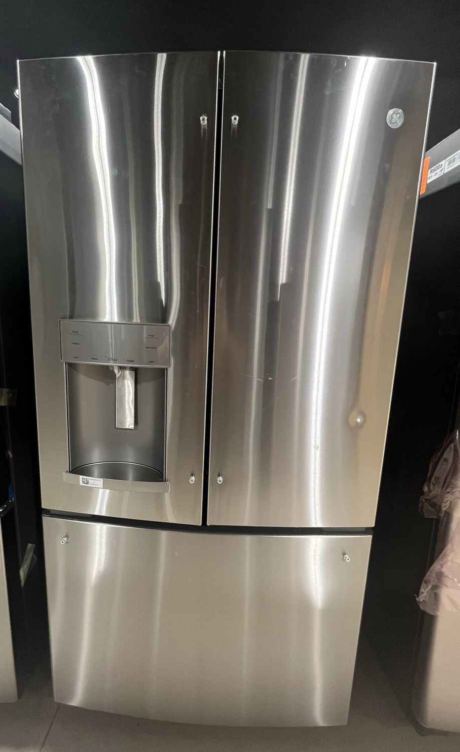 GE 27.7 Cu Ft Fingerprint Resistant French Door Refrigerator w/ Ice &amp; Water – Stainless