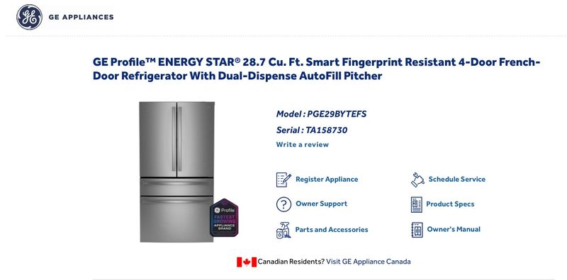 GE Profile 28.7 Cu Ft Smart 4-Door French Door Refrigerator w/ AutoFill Pitcher–Stainless