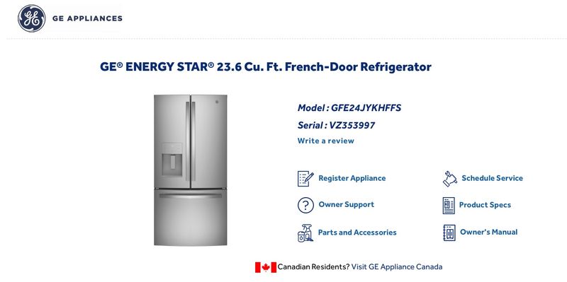 GE 23.6 Cu Ft French Door Refrigerator w/ Ice &amp; Water – Stainless