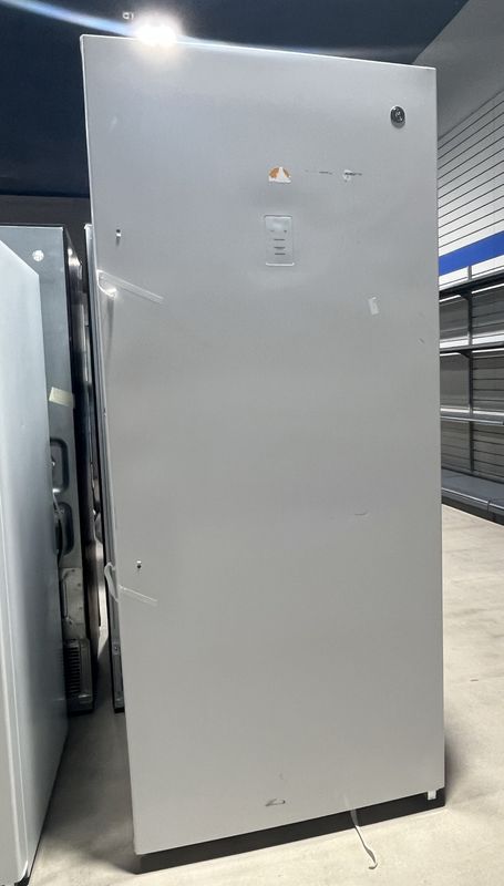 GE 21.3 Cu Ft Frost-Free Garage Ready Upright Freezer – White